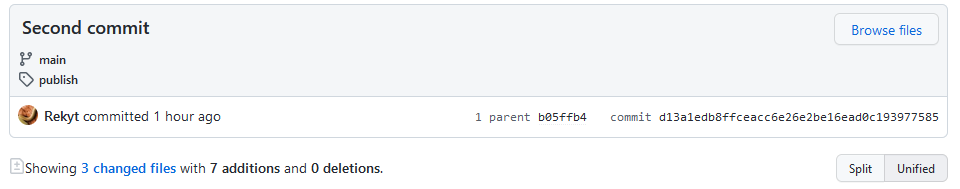 See detail of a commit